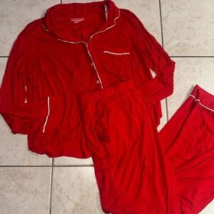 Victoria’s Secret Red Pajama Set Women’s Large Soft Lounge Sleepwear